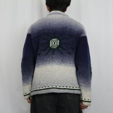 画像3: ネイティブ柄 ロールネック ウールニットセーター (3)