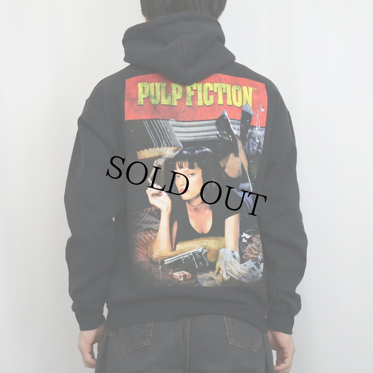 画像3: PULP FICTION クライム映画 プリントスウェットフーディー BLACK XL (3)