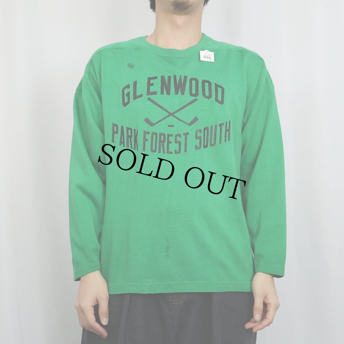 画像3: 〜80's "GLENWOOD PARK FOREST SOUTH" カップショルダー レーヨンフットボールロンT (3)