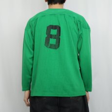 画像4: 〜80's "GLENWOOD PARK FOREST SOUTH" カップショルダー レーヨンフットボールロンT (4)