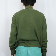 画像3: 60〜70's Orlon by CAMPUS USA製 切り替えデザイン アクリルニットカーディガン M (3)