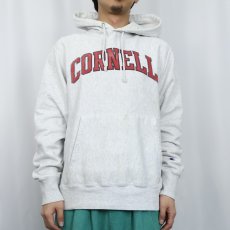 画像2: Champion REVERSE WEAVE "CORNELL" プリントスウェットフーディー M (2)