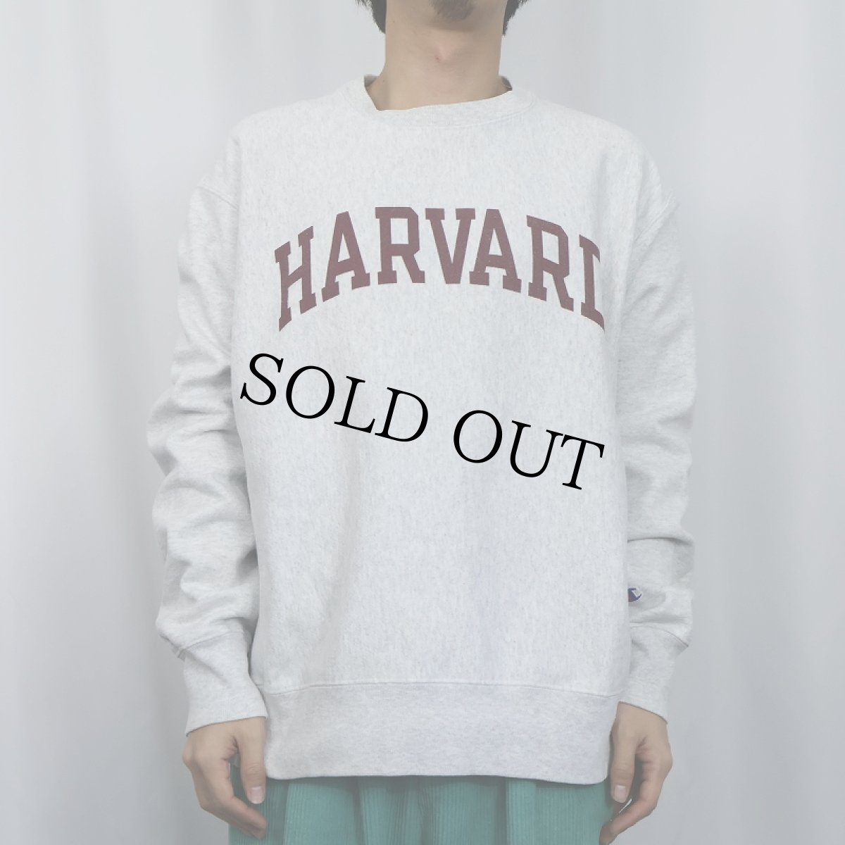画像2: Champion REVERSE WEAVE "HARVERD" プリントスウェット L (2)