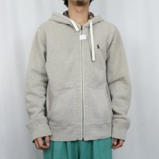 画像2: POLO Ralph Lauren ネイティブ柄切り替え スウェットジップパーカー L (2)