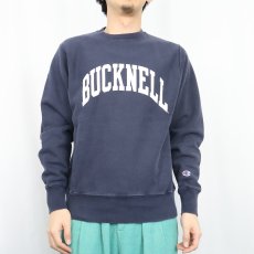 画像3: Champion REVERSE WEAVE "BUCKNELL" バックプリントスウェット NAVY S (3)
