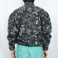 画像3: Pen Field 総柄 ハーフスナップ フリースジャケット M (3)