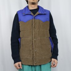 画像3: Levi's コーデュロイ×ナイロン 中綿入り リバーシブルベスト L (3)