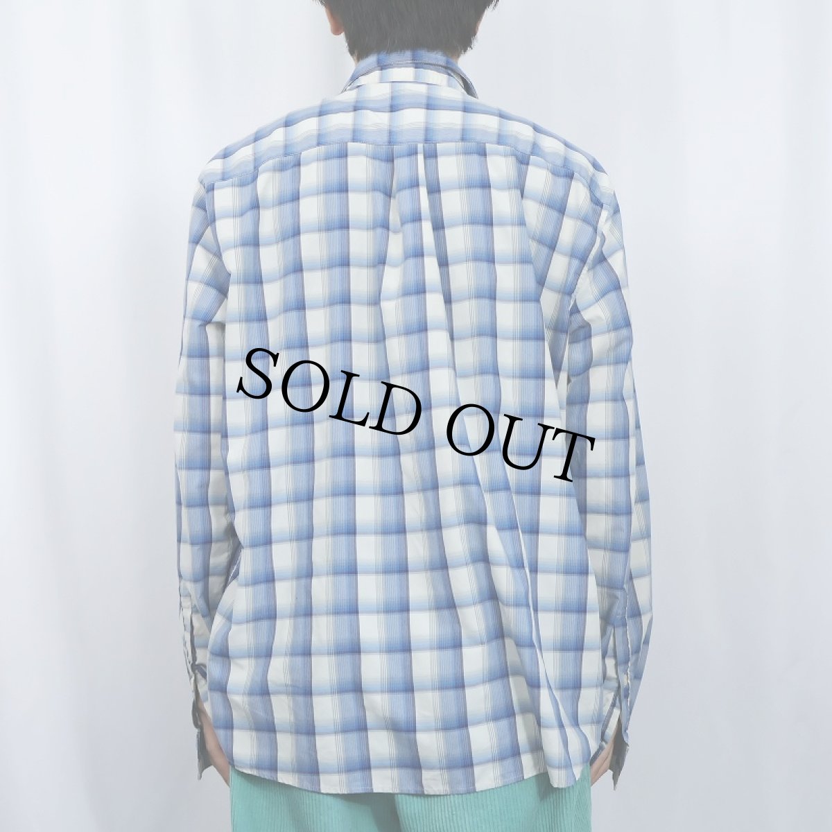 画像3: Patagonia オンブレーチェック柄 ナイロン×ポリエステルシャツ L (3)