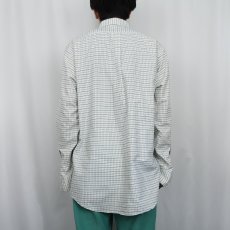 画像3: 80's L.L.Bean USA製 タッタソールチェック柄 コットンポリ ボタンダウンシャツ SIZE16 1/2-35 (3)