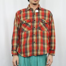 画像2: 〜80's チェック柄 ヘビーネルシャツ (2)