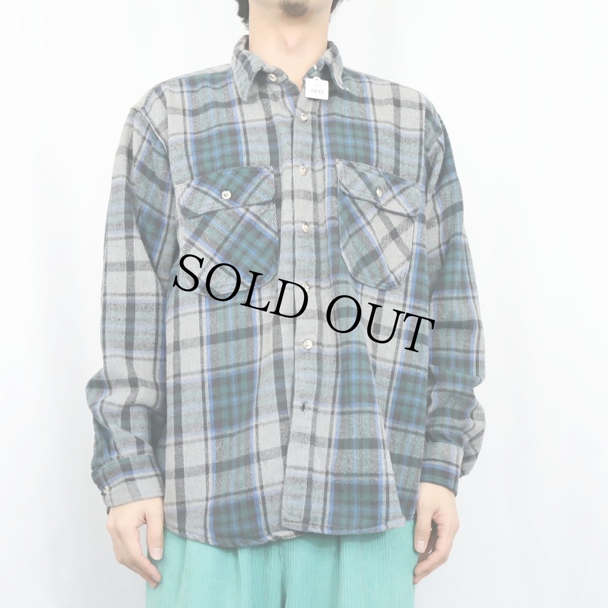 画像2: 90's MIGHTY-MAC チェック柄 ヘビーネルシャツ XL (2)