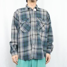 画像2: 90's MIGHTY-MAC チェック柄 ヘビーネルシャツ XL (2)