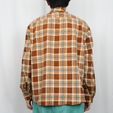画像3: 70's KINGSPORT チェック柄 ライトネルシャツ XL (3)