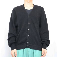 画像2: 60〜70's ROBERT BRUCE×ARNOLD PALMER アルパカウール ニットカーディガン BLACK M (2)
