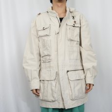 画像2: 80's BANANA REPUBLIC コットンサファリジャケット M (2)