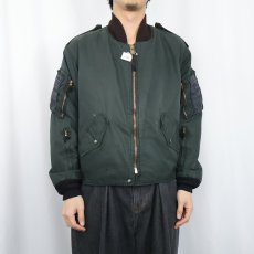 画像2: 80's ROYAL CANADIAN AIR FORCE "CAF GREEN" フライトジャケット SIZE6637 (2)