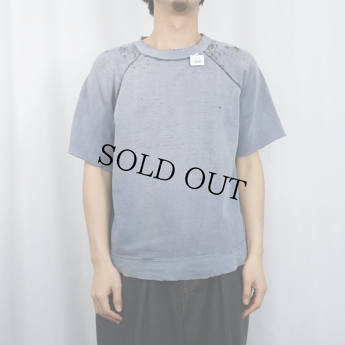 画像2: 50〜60's カットオフスリーブ 無地スウェット (2)