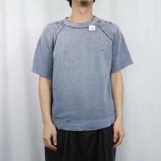 画像2: 50〜60's カットオフスリーブ 無地スウェット (2)