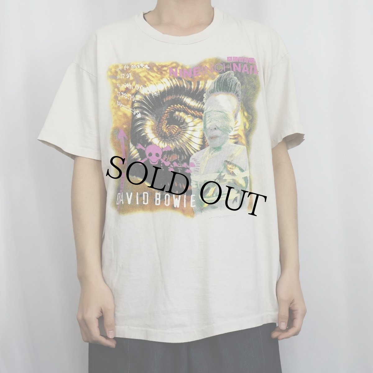 画像3: 90's USA製 NINE INCH NAILS × DAVID BOWIE "OUTSIDE TOUR" ツアープリントTシャツ XL (3)