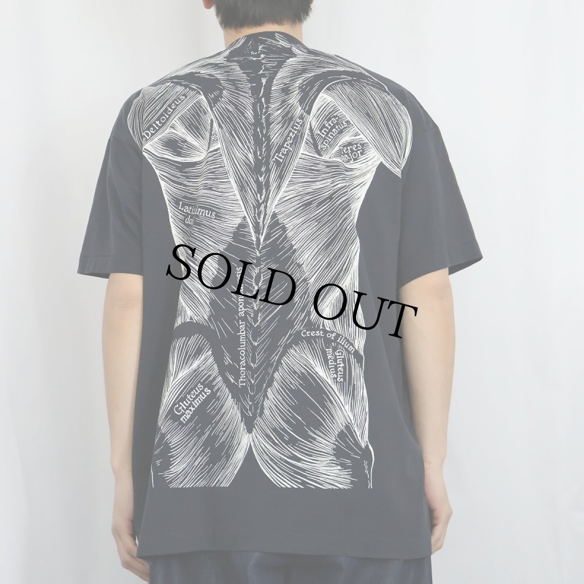 画像4: 90's LESLIE ARWIN PAT BOVA USA製 人体図 騙し絵プリントTシャツ BLACK XL (4)