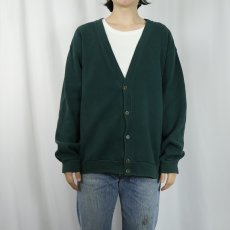 画像2: 90's L.L.Bean USA製 コットンリブニットカーディガン M (2)
