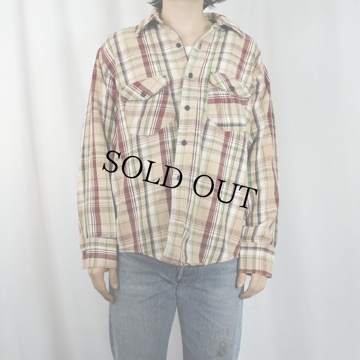 画像2: 70's Frostproof USA製 チェック柄 ヘビーネルシャツ L (2)