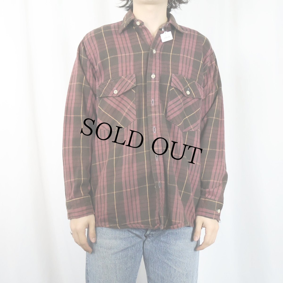 画像2: 80's WINTER RUN USA製 チェック柄 ヘビーネルシャツ  (2)