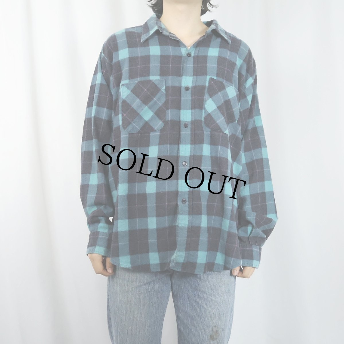 画像2: 70〜80's FIVER BROTHER USA製 プリントネルシャツ XL (2)