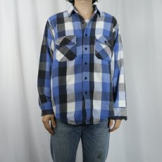 画像2: 80's Frostproof USA製 ブロックチェック柄 ヘビーネルシャツ L (2)