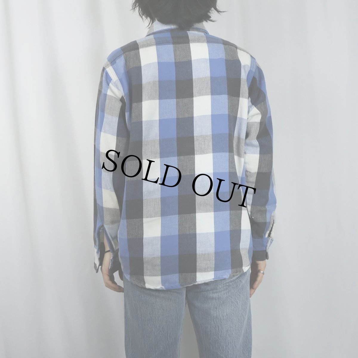 画像3: 80's Frostproof USA製 ブロックチェック柄 ヘビーネルシャツ L (3)