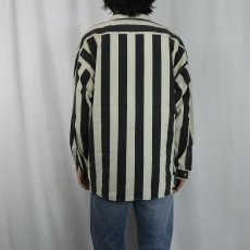 画像3: 〜90's AIR HEROES AUSTRALIA製 ストライプ柄 コットンシャツ L (3)