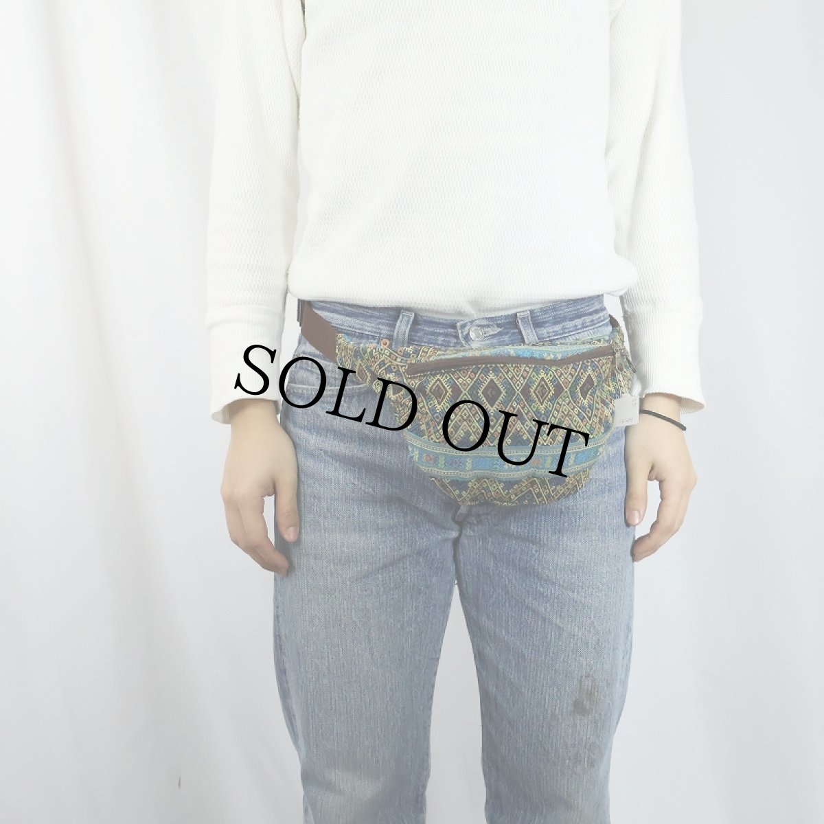 画像2: 総柄 ウエストバッグ  (2)