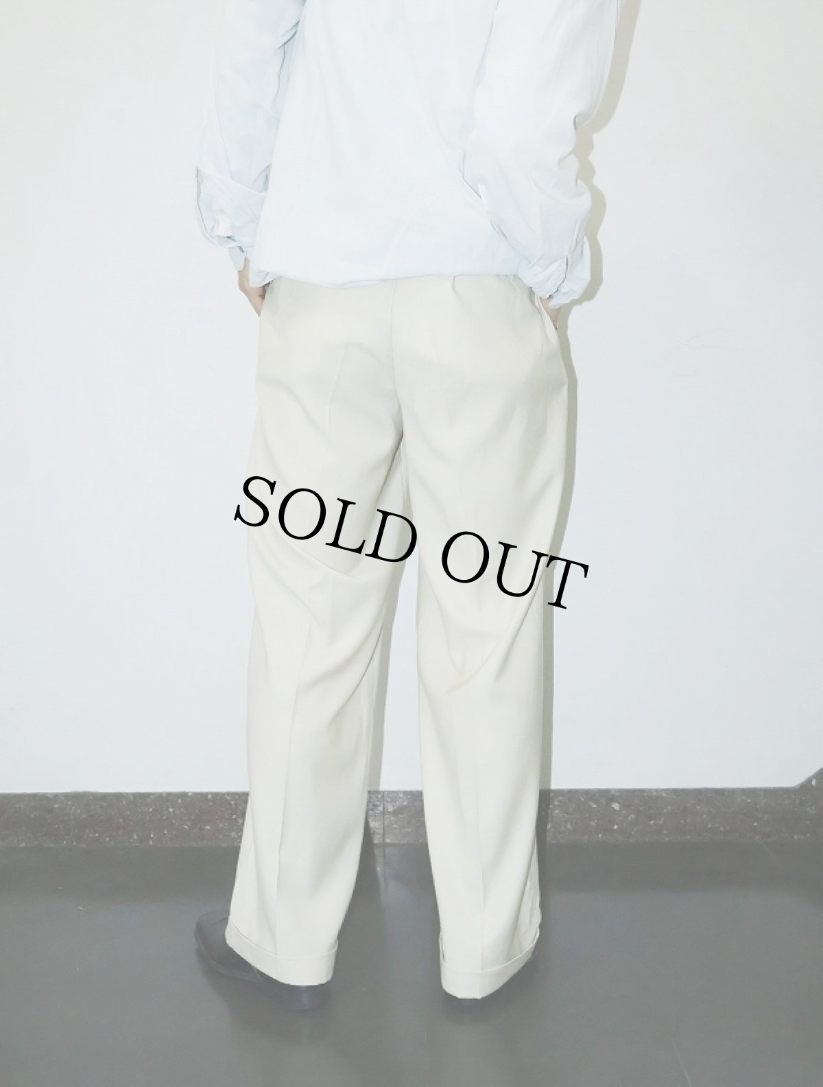 画像5: Sean John ストライプ柄 ウール×レーヨン混 4タックスラックス W35 (5)