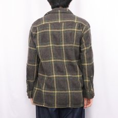 画像3: 70's REI チェック柄 ウールオープンカラーシャツ (3)