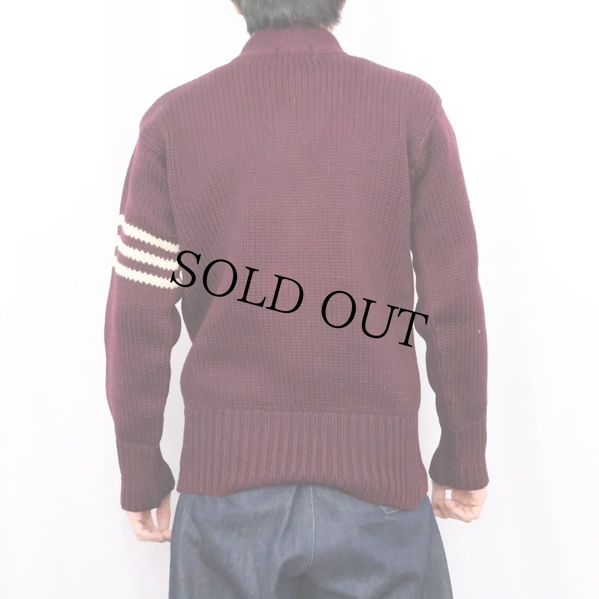 画像3: 30's CULVER MILITALY ACADEMY ウールレタードニットセーター (3)