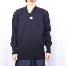 画像2: 40〜50's ニットセーター NAVY (2)
