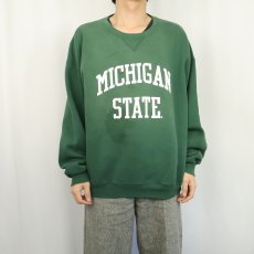 画像2: RUSSELL ATHLETIC  "MICHIGAN STATE" 前V プリントスウェット XL (2)