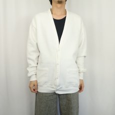 画像2: 90's JERZEES USA製 スウェットカーディガン ONE SIZE (2)