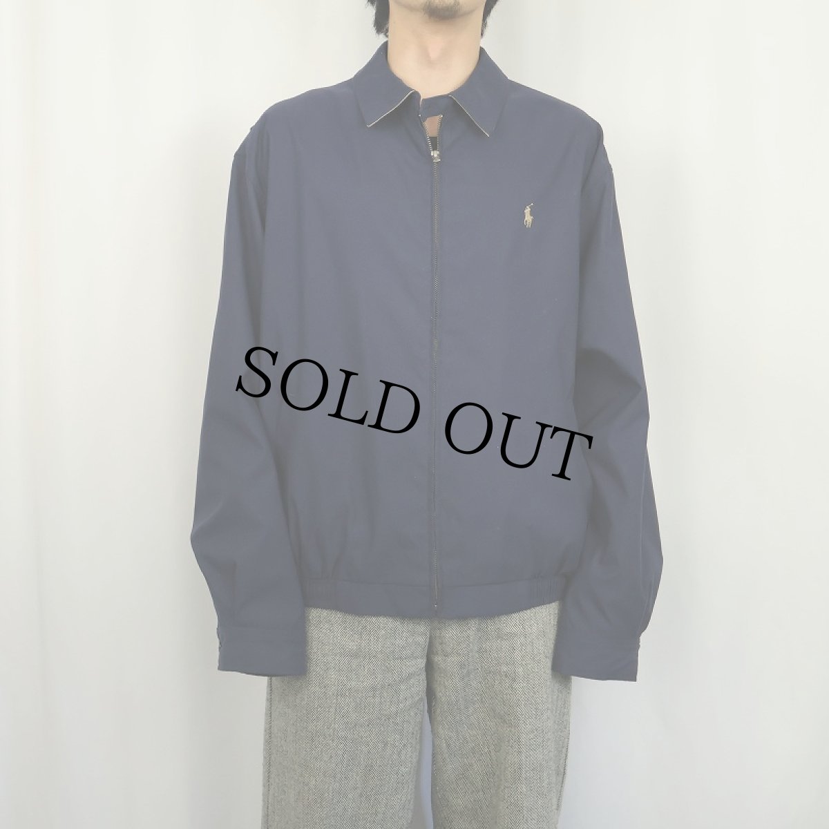 画像2: POLO Ralph Lauren チンスト付き ポリエステル スイングトップ L (2)