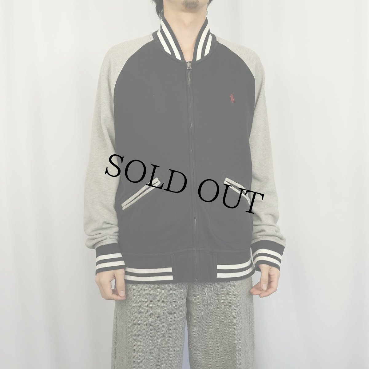 画像2: POLO Ralph Lauren スウェットジップジャケット BLACK L (2)