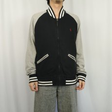 画像2: POLO Ralph Lauren スウェットジップジャケット BLACK L (2)