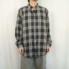 画像2: 80's L.L.Bean USA製 チェック柄 ボタンダウン ライトネルシャツ XL (2)