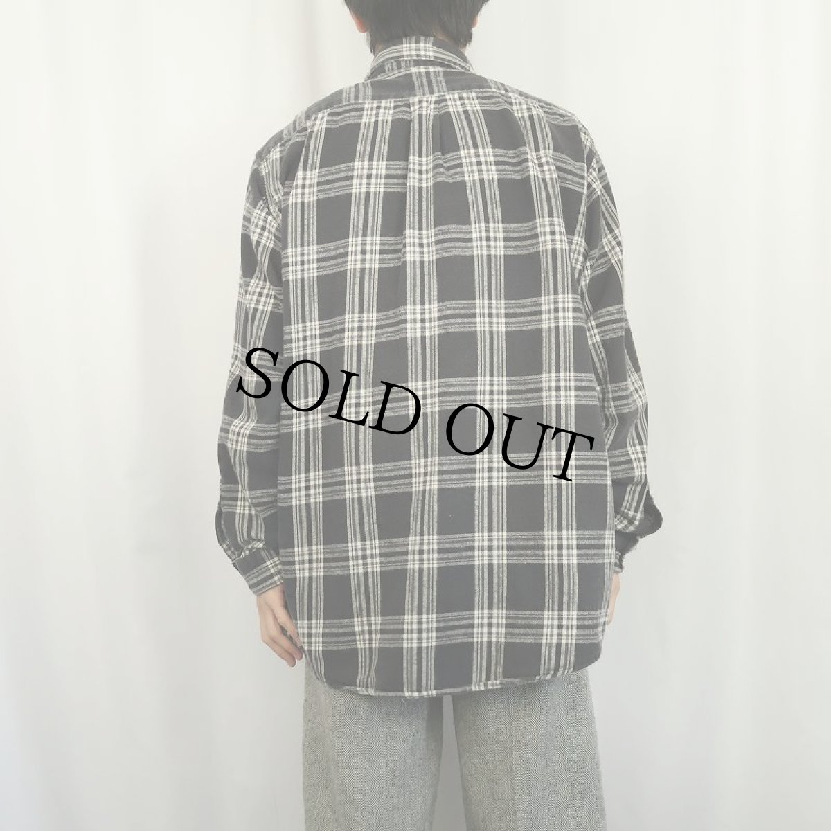 画像3: 80's L.L.Bean USA製 チェック柄 ボタンダウン ライトネルシャツ XL (3)