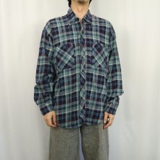 画像2: WILDERNESS チェック柄 ライトネルシャツ XL (2)