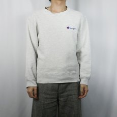 画像2: 80〜90's Champion 青刺繍タグ 中期 USA製 ロゴ刺繍スウェット L (2)