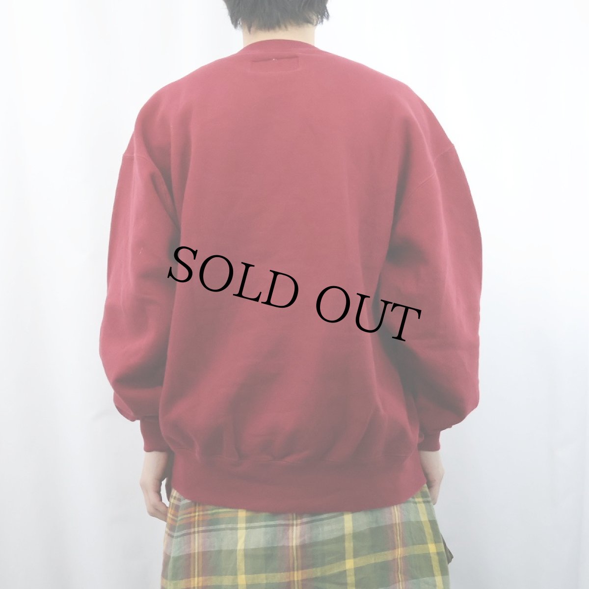 画像3: 90's RUSSELL ATHLETIC USA製 "HIGH COTTON" 前V 無地スウェット XXL (3)