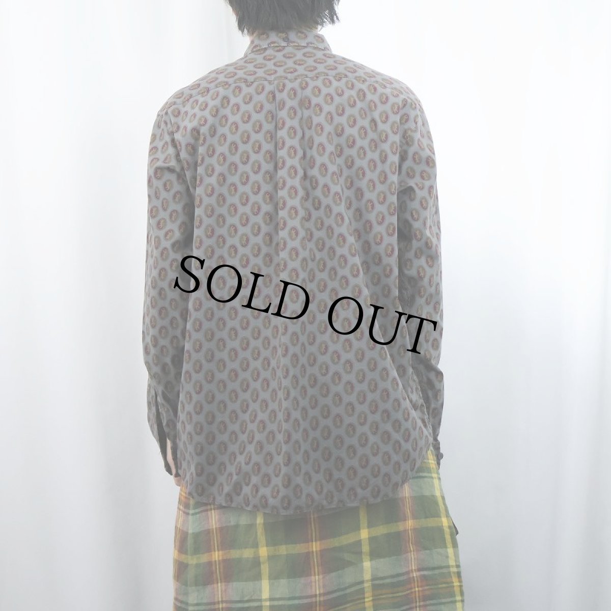 画像3: 60's Morris Casuals 3点留め 総柄コットンボタンダウンシャツ L (3)