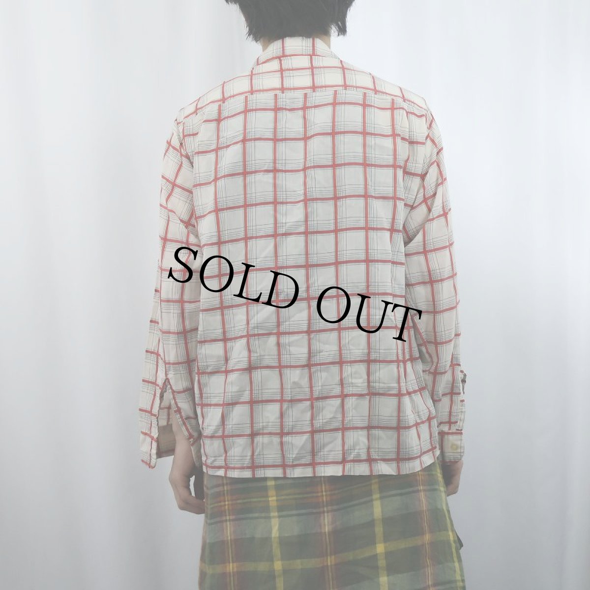 画像3: 50's PENNEY'S TOWNCRAFT チェック柄 コットンオープンカラーシャツ M (3)