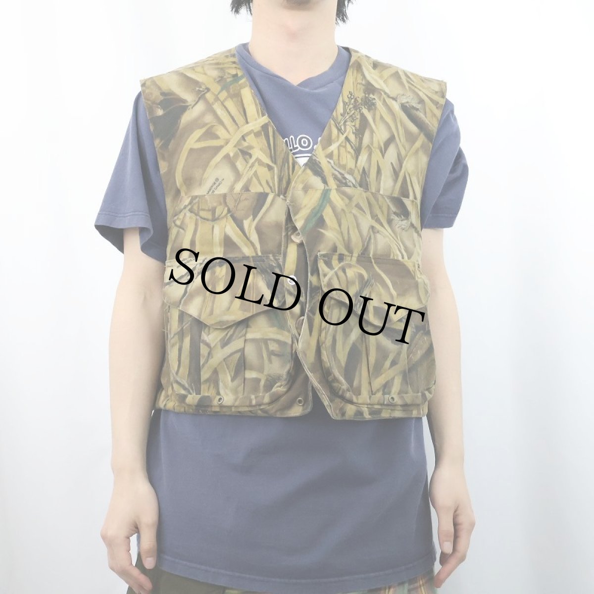 画像2: 2000's FILSON USA製 ウェットランドカモ ハンティングベスト L (2)