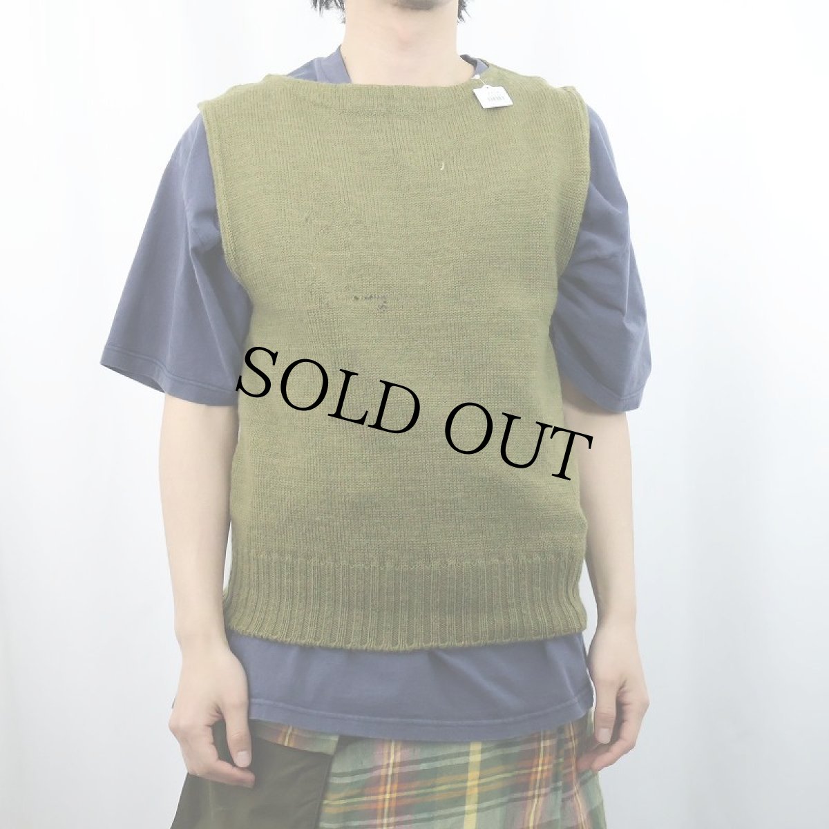 画像2: 40's ウールニットベスト (2)